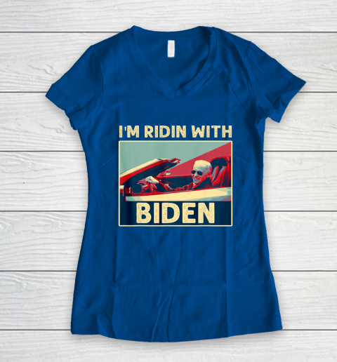 I'm Riding With Joe Biden Women's V-Neck T-Shirt 7