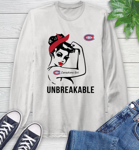 NHL Montreal Canadiens Girl Unbreakable Hockey Sports Long Sleeve T-Shirt