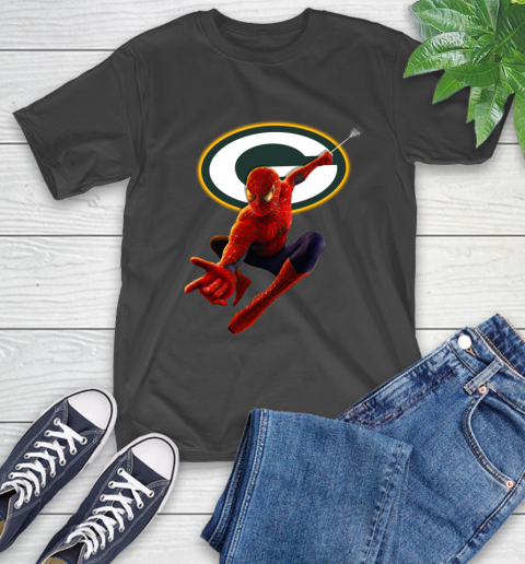 NFL Spider Man Avengers Endgame Football Green Bay Packers T-Shirt 2