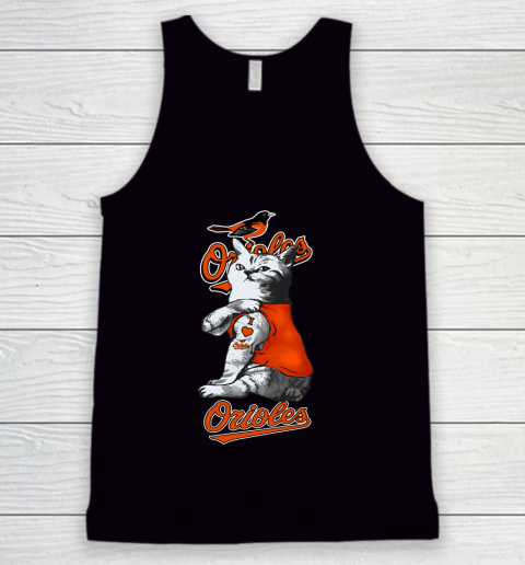 MLB Baseball My Cat Loves Baltimore Orioles Tank Top