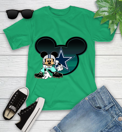 NFL Dallas Cowboys Mickey Mouse Disney Football T Shirt Youth T-Shirt 6
