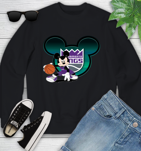 NBA Sacramento Kings Mickey Mouse Disney Basketball Youth Sweatshirt 2