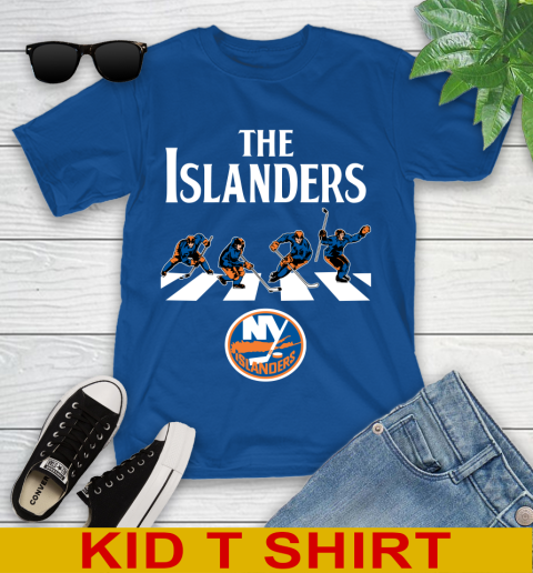 NHL Hockey New York Islanders The Beatles Rock Band Shirt Youth T-Shirt 10