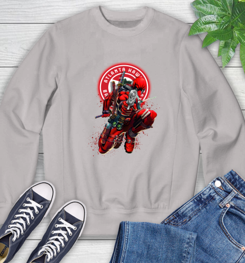 NBA Deadpool Marvel Comics Sports Basketball Atlanta Hawks Sweatshirt 12