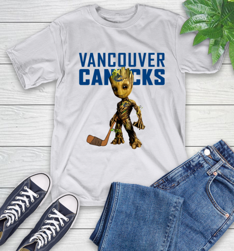 Vancouver Canucks NHL Hockey Groot Marvel Guardians Of The Galaxy T-Shirt 12