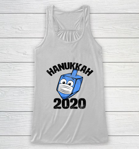 Funny Hanukkah 2020 Dreidel Wearing Face Mask Graphic Racerback Tank