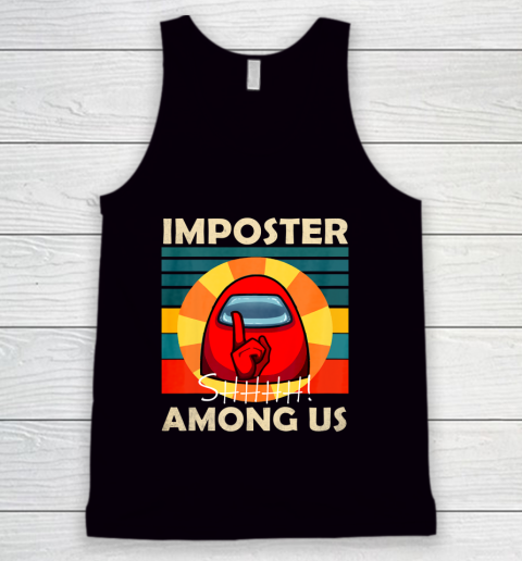 Impostor Among us funny vintage game sus Tank Top