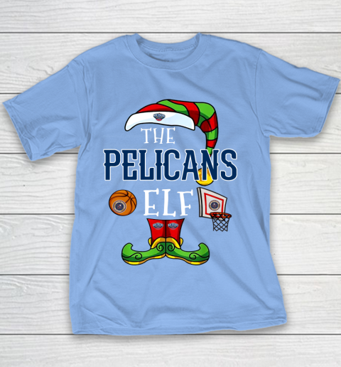 New Orleans Pelicans Christmas ELF Funny NBA Youth T-Shirt 8