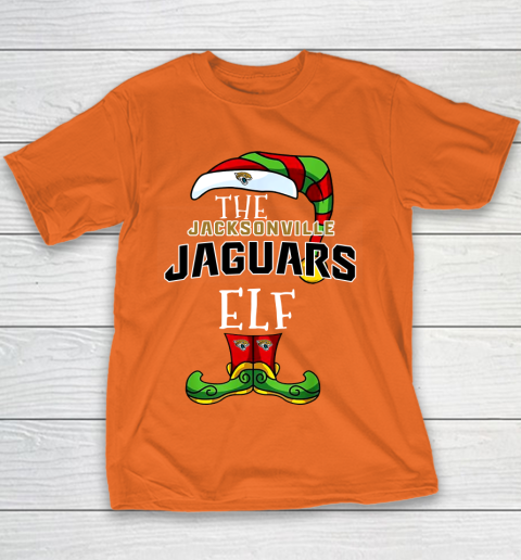 Jacksonville Jaguars Christmas ELF Funny NFL Youth T-Shirt 4