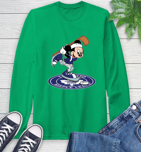 NHL Hockey Toronto Maple Leafs Cheerful Mickey Disney Shirt Long Sleeve T-Shirt 8