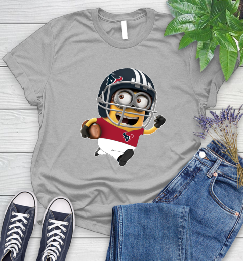 NFL Houston Texans Minions Disney Football Sports Women's T-Shirt 5