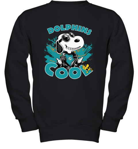 Miami Dolphins Snoopy Joe Cool We're Awesome Shirts Youth Sweatshirt