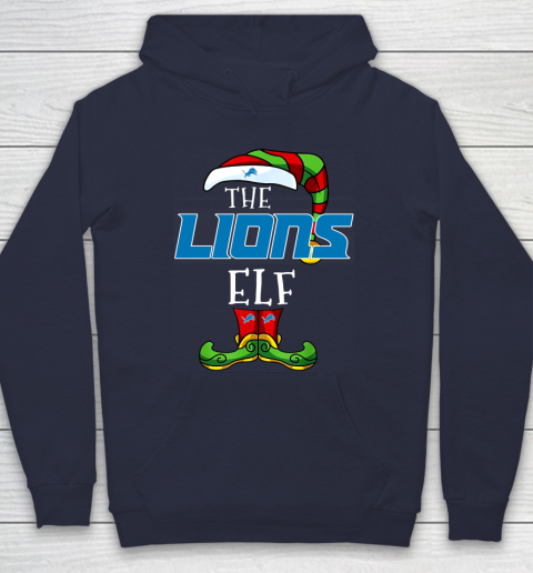 Detroit Lions Christmas ELF Funny NFL Hoodie 2