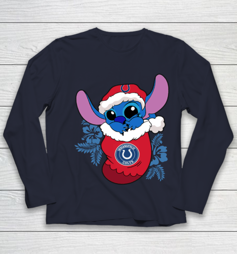 Indianapolis Colts Christmas Stitch In The Sock Funny Disney NFL Youth Long Sleeve 3