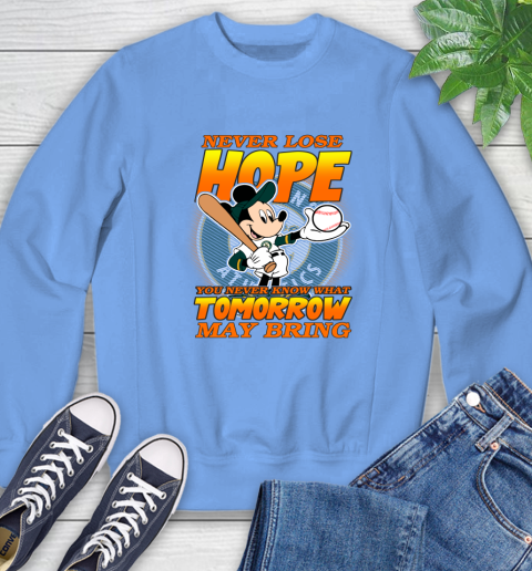 Oakland Athletics MLB Baseball Mickey Disney Never Lose Hope Sweatshirt 11