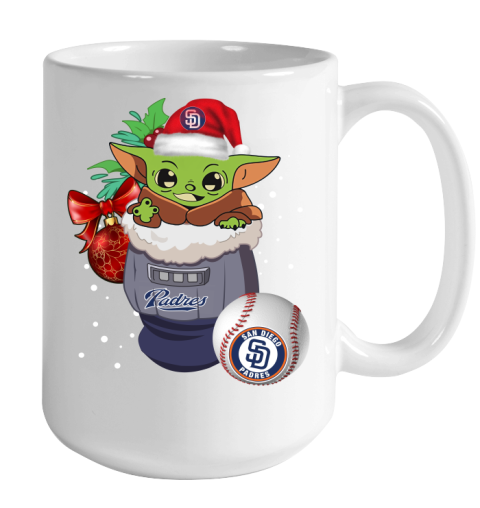 San Diego Padres Christmas Baby Yoda Star Wars Funny Happy MLB Color Changing Mug 15oz 2