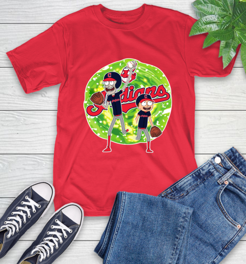 MLB Cleveland Indians Rick And Morty Baseball Sports T-Shirt 10