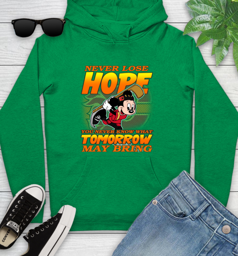 Calgary Flames NHL Hockey ootball Mickey Disney Never Lose Hope Youth Hoodie 9