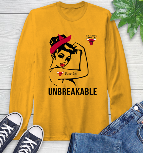 NBA Chicago Bulls Girl Unbreakable Basketball Sports Long Sleeve T-Shirt 2