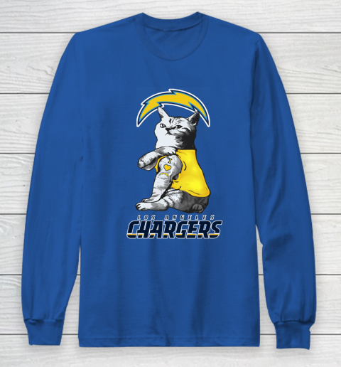 NFL Football My Cat Loves Los Angeles Chargers Long Sleeve T-Shirt 6