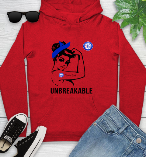 NBA Philadelphia 76ers Girl Unbreakable Basketball Sports Youth Hoodie 7