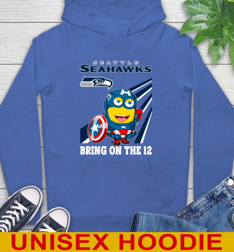 NFL Football Seattle Seahawks Captain America Marvel Avengers Minion Shirt Hoodie 9