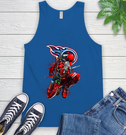 NFL Deadpool Marvel Comics Sports Football Tennessee Titans Tank Top 5