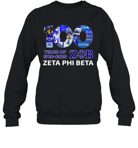 100 Years Of 1920 2020 ZOB Zeta Phi Beta Sweatshirt