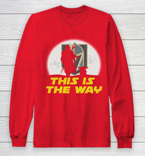 Vegas Golden Knights NHL Ice Hockey Star Wars Yoda And Mandalorian This Is The Way Long Sleeve T-Shirt 7