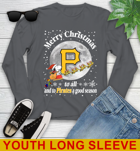 Pittsburgh Pirates Merry Christmas To All And To Pirates A Good Season MLB Baseball Sports Youth Long Sleeve 9
