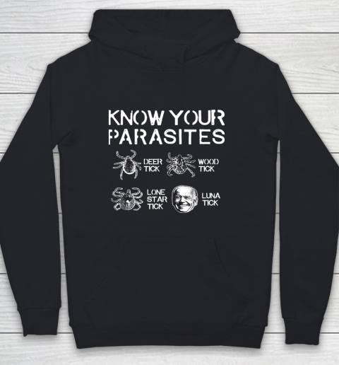 Know Your Parasites Funny Joe Biden Luna Tick Youth Hoodie