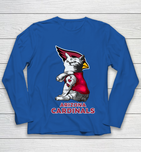 NFL Football My Cat Loves Arizona Cardinals Youth Long Sleeve 7