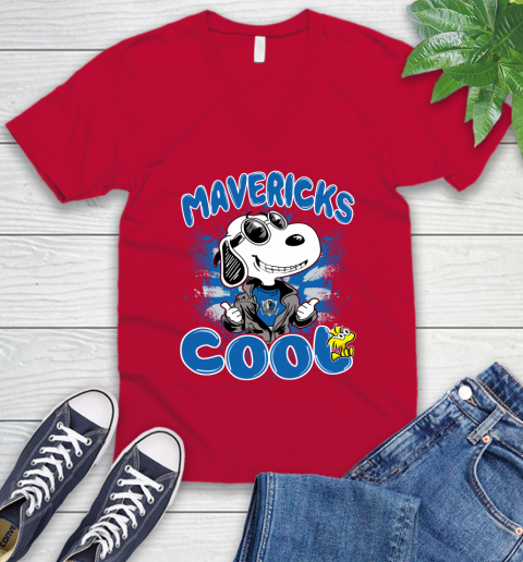 NBA Basketball Dallas Mavericks Cool Snoopy Shirt V-Neck T-Shirt 6