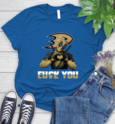 NHL Deadpool Love You Fuck You Hockey Sports Women's T-Shirt 12