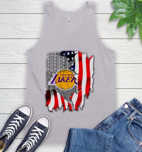 Los Angeles Lakers NBA Basketball American Flag Tank Top 3