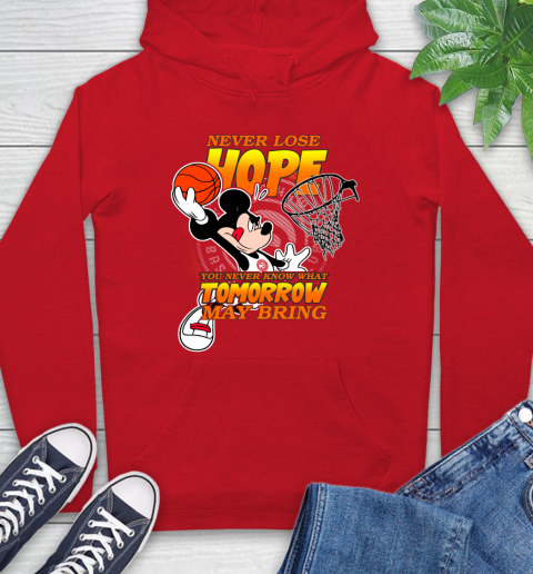 Atlanta Hawks NBA Basketball Mickey Disney Never Lose Hope Hoodie 10
