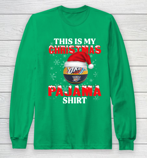 Oklahoma City Thunder This Is My Christmas Pajama Shirt NBA Long Sleeve T-Shirt 4