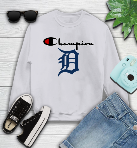 MLB Baseball Detroit Tigers Champion Shirt Youth Sweatshirt 2