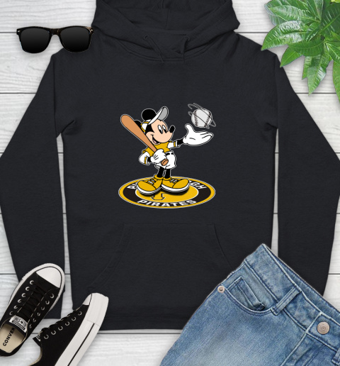 MLB Baseball Pittsburgh Pirates Cheerful Mickey Disney Shirt Youth Hoodie