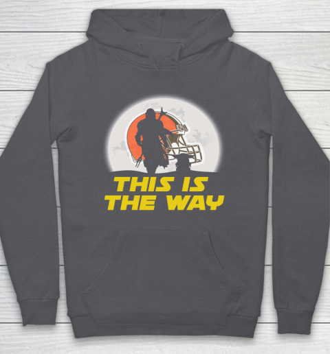 Cleveland Browns NFL Football Star Wars Yoda And Mandalorian This Is The Way Hoodie 4