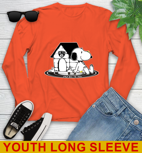NBA Basketball Brooklyn Nets Snoopy The Peanuts Movie Shirt Youth Long Sleeve 4