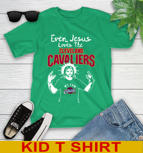Cleveland Cavaliers NBA Basketball Even Jesus Loves The Cavaliers Shirt Youth T-Shirt 7
