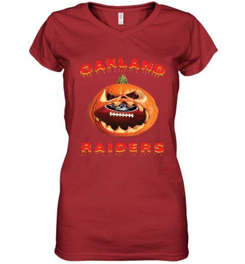 Halloween Pumpkin Oakland Raiders NFL T-Shirt - TeeNaviSport