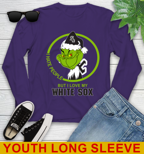 Chicago White Sox MLB Grinch I Hate People But I Love My Favorite Baseball Team 126
