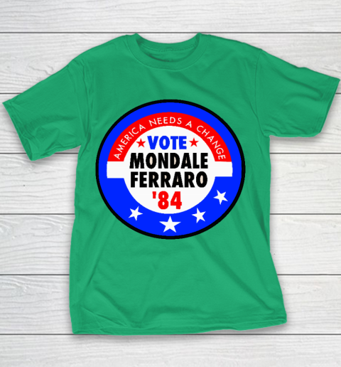 Walter Mondale and Geraldine Ferraro Campaign Button Youth T-Shirt 3