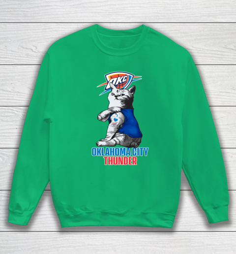 NBA Basketball My Cat Loves Oklahoma City Thunder Sweatshirt 5