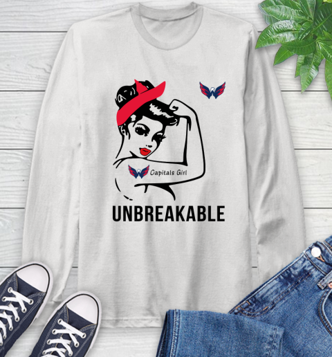 NHL Washington Capitals Girl Unbreakable Hockey Sports Long Sleeve T-Shirt