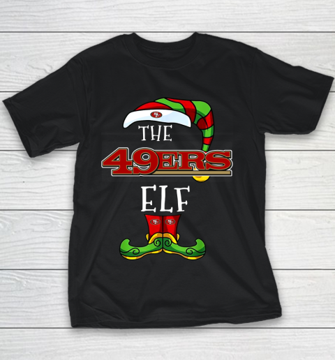 San Francisco 49ers Christmas ELF Funny NFL Youth T-Shirt