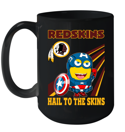 NFL Football Washington Redskins Captain America Marvel Avengers Minion Hail To The Skín Shirt Ceramic Mug 15oz
