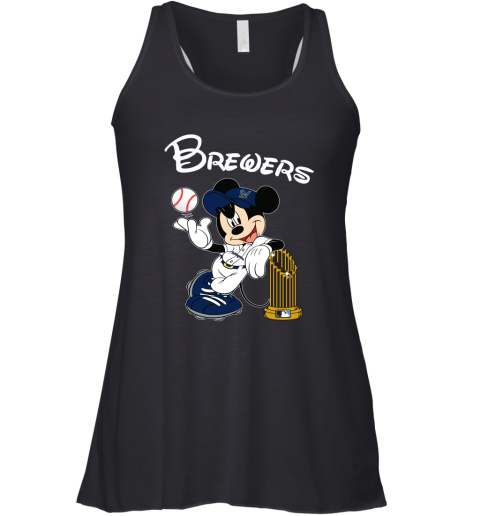 Milwaukee Brewers Mickey Taking The Trophy MLB 2019 Racerback Tank